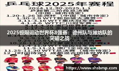 2025极限运动世界杯8强赛：德州队与潍坊队的突破之战